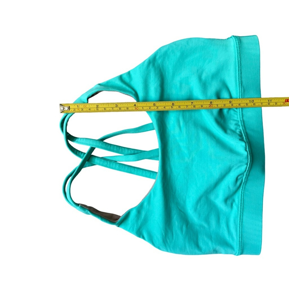 Lululemon Turquoise Teal Energy Sports Bra Size 4 Activewear Athleisure Workout - Picture 5 of 6